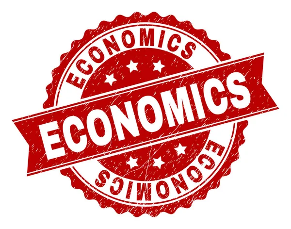 Zerkratztes Siegel für strukturierte Ökonomie — Stockvektor