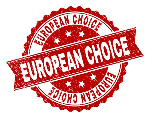 Grunge texturierte europäische Wahl Stempel Siegel — Stockvektor
