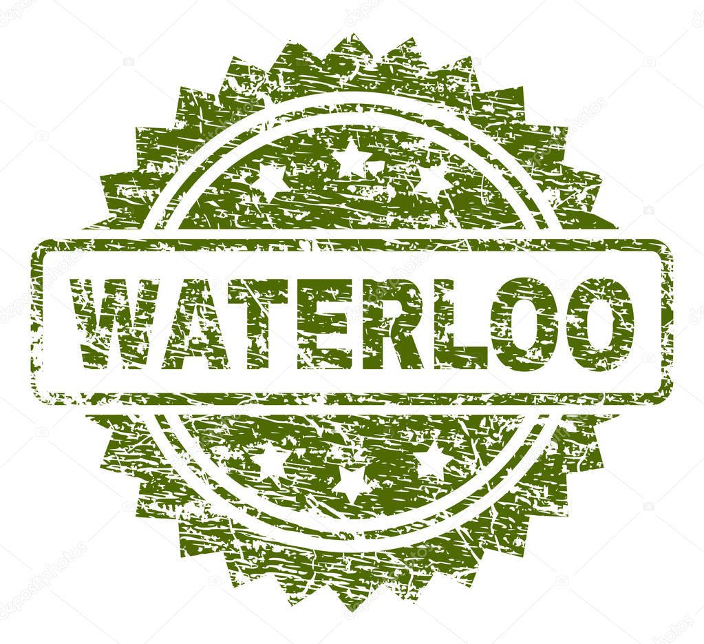 Grunge Textured WATERLOO Stamp Seal