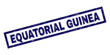 Dikdörtgen Grunge Ekvator Ginesi damgası