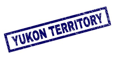 Dikdörtgen Grunge Yukon toprakları damgası