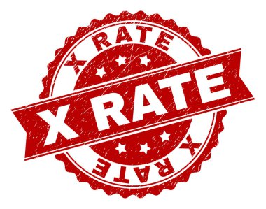 Grunge dokulu X oranı damga mühür