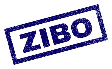 Dikdörtgen Grunge Zibo damgası