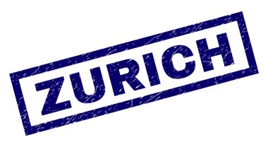 Dikdörtgen Grunge Zürih damgası
