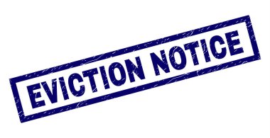 Dikdörtgen Grunge tahliye bildirimi damgası