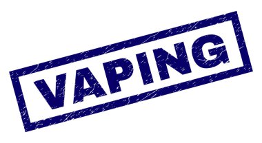 Dikdörtgen Grunge Vaping damgası