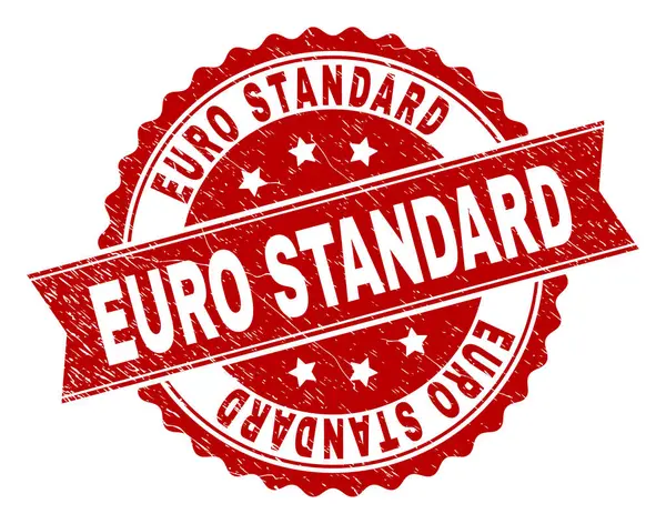 Sello de sello EURO STANDARD texturizado Grunge — Vector de stock