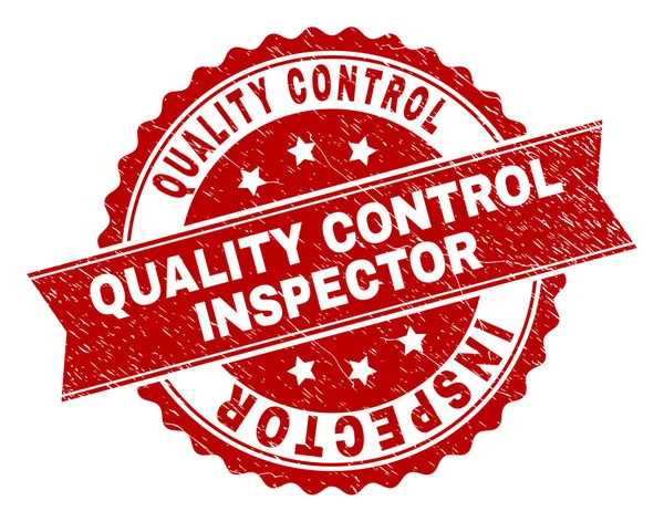 Streszczenie teksturowanej plombie Inspektor kontroli jakości — Wektor stockowy