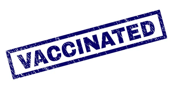 Rechteck zerkratzt Impfmarke — Stockvektor