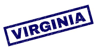 Dikdörtgen Grunge Virginia Stamp
