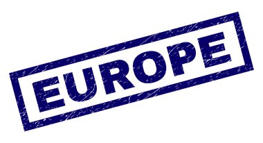 Dikdörtgen Europe damga çizik