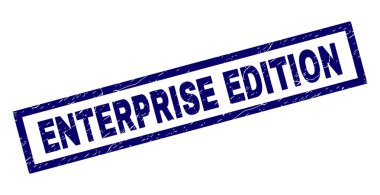 Dikdörtgen Grunge Enterprise Edition damgası