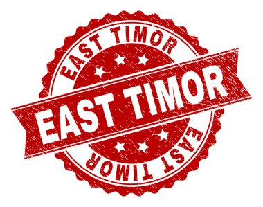 Doğu Timor damga mühür grunge dokulu