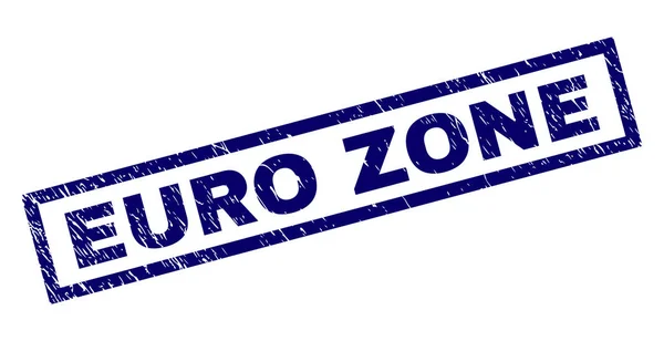 Prostokąt porysowany strefy Euro Stamp — Wektor stockowy