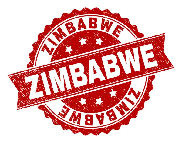 Grunge texturierte Simbabwe Stempelsiegel — Stockvektor