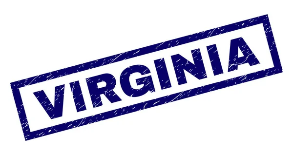 Dikdörtgen Grunge Virginia Stamp — Stok Vektör