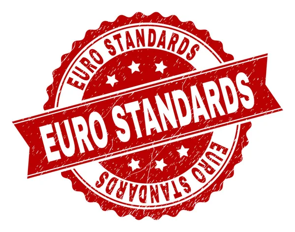 Selo de carimbo texturizado raspado EURO STANDARDS —  Vetores de Stock