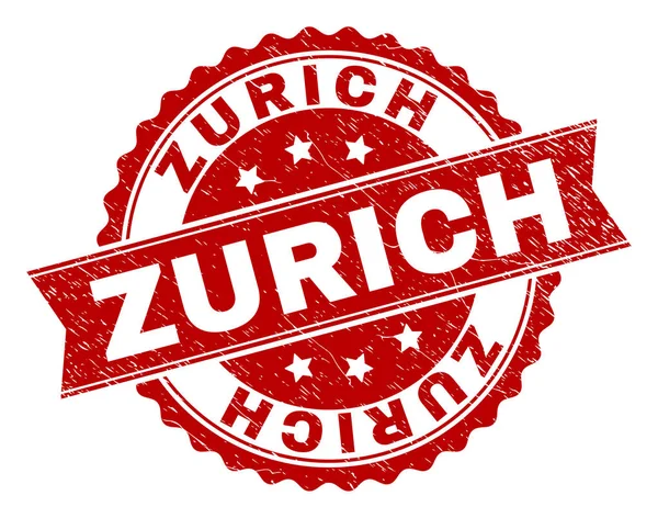 Selo de selo ZURICH texturizado Grunge — Vetor de Stock