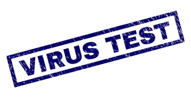 Dikdörtgen virüs Test damga çizik