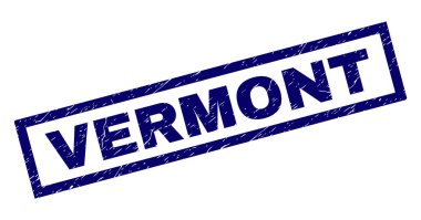 Dikdörtgen Grunge Vermont damgası