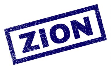 Dikdörtgen Zion damga çizik