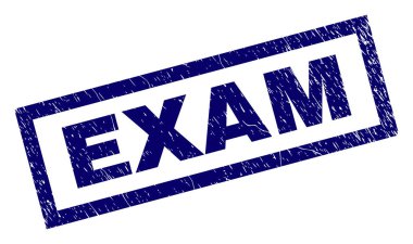 Dikdörtgen Grunge sınav damgası