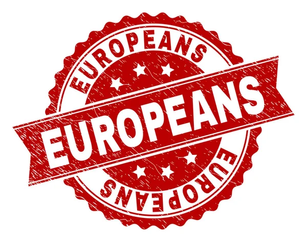 Grunge texturált európaiak pecsétbélyeg — Stock Vector