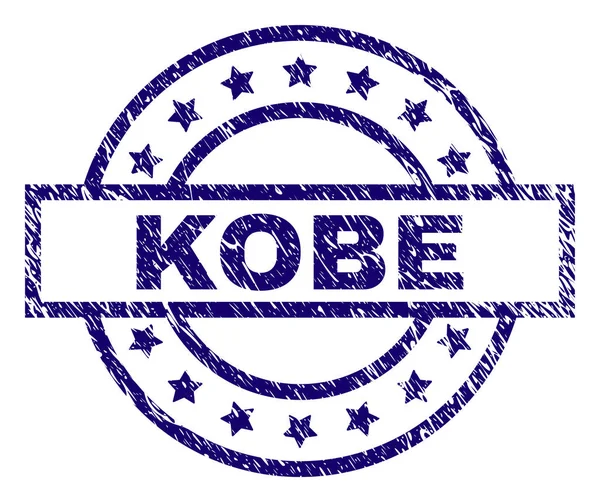 Grunge getextureerde Kobe stempel-zegel — Stockvector
