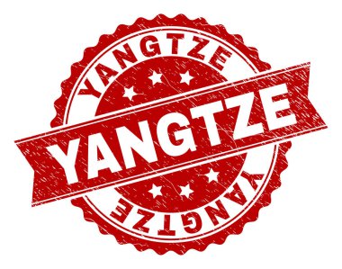 Grunge Yangtze damga mühür dokulu