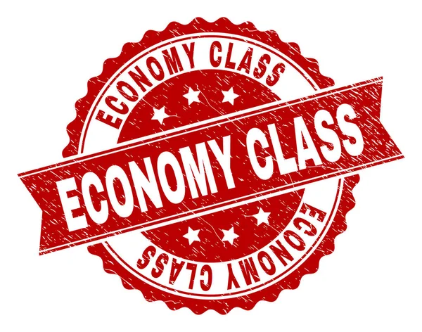 Grunge getextureerde Economy Class stempel-zegel — Stockvector