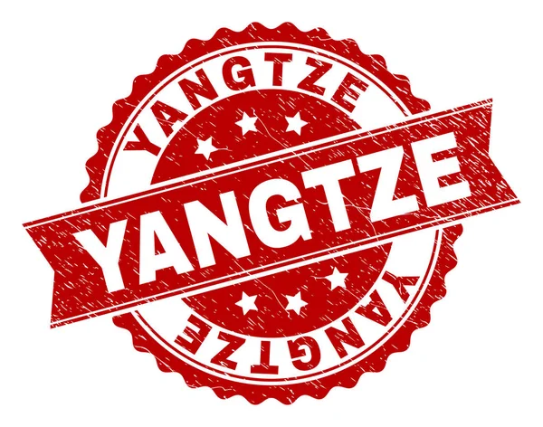 Grunge Textured YANGTZE Stamp Seal — Stock Vector