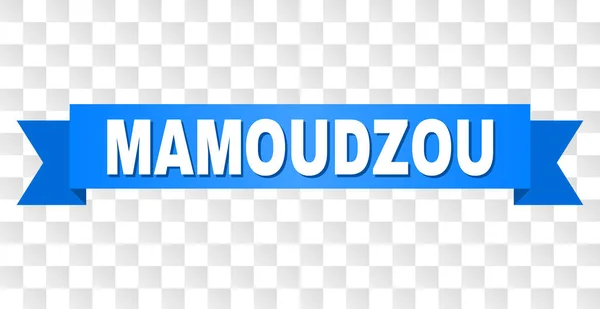 Μπλε λωρίδα με Mamoudzou κείμενο — Διανυσματικό Αρχείο