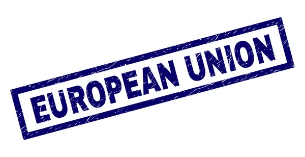 Rektangel Grunge Europeiska unionen stämpel — Stock vektor