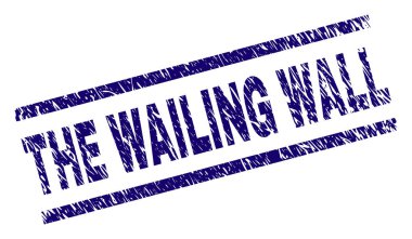 Grunge ağlama duvarı damga mühür dokulu