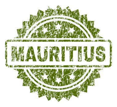 Grunge Mauritius damga mühür dokulu