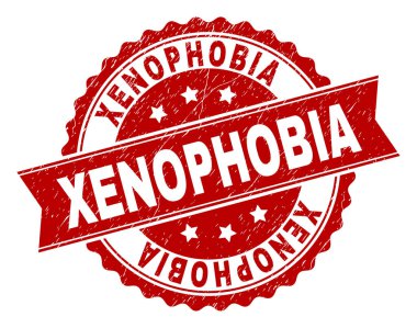 Grunge yabancı düşmanlığı damga mühür dokulu