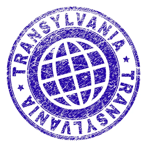 Segel Stamp TRANSYLVANIA Tergores - Stok Vektor