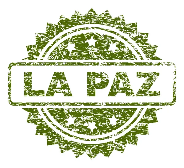 Poškrábaný texturou La Paz destička — Stockový vektor