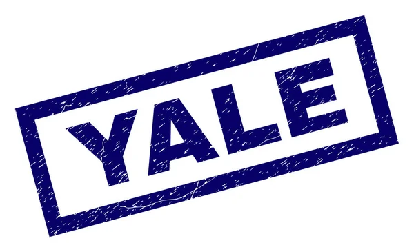 Rectangle Scratched YALE Stamp — Vector de stoc