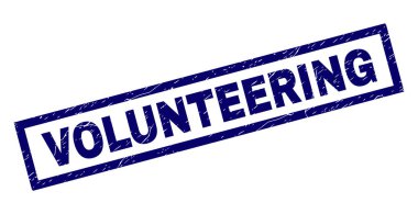 Dikdörtgen Grunge gönüllü damgası