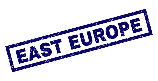 Rechteck Grunge Osteuropa Briefmarke — Stockvektor