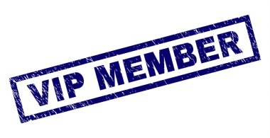Dikdörtgen çizilmiş VIP üye damgası