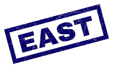 Dikdörtgen Grunge Doğu damgası