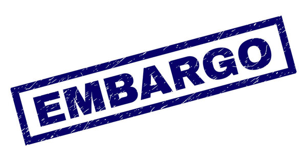 Прямоугольная марка EMBARGO
