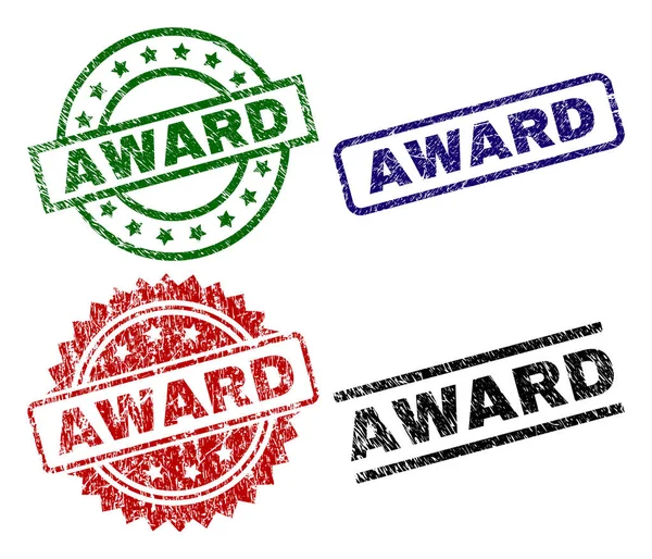 Grunge Textured AWARD Stamp Seals — Stock Vector