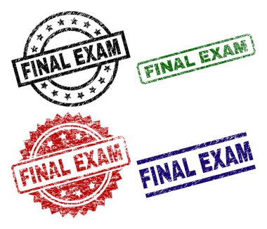 Dokulu Final sınavı mühür pullar çizik