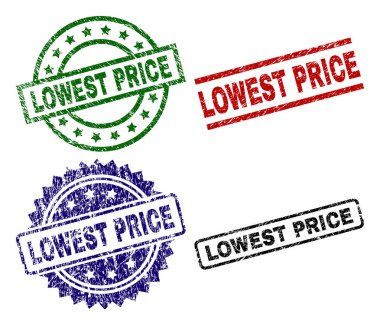 Damaged Textured LOWEST PRICE Seal Stamps clipart