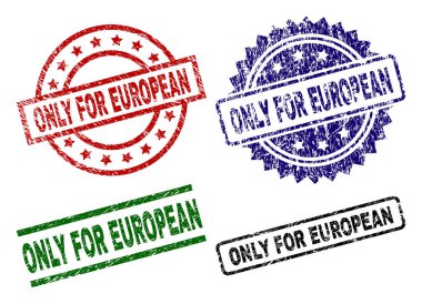 Sadece Avrupa damga mühürler için dokulu çizik