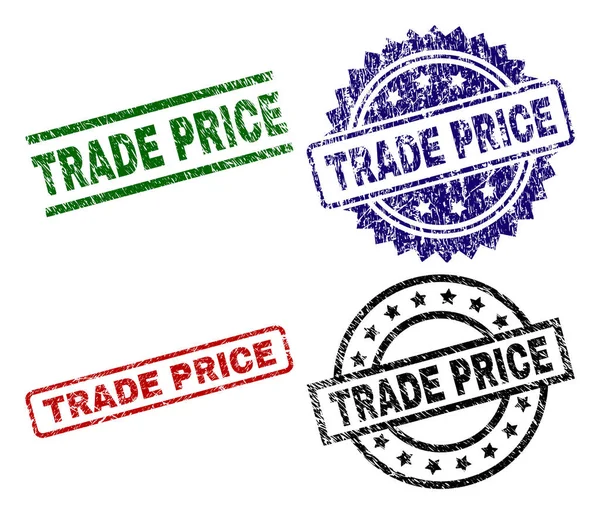 Dokulu ticaret fiyat mühür pullar çizik — Stok Vektör