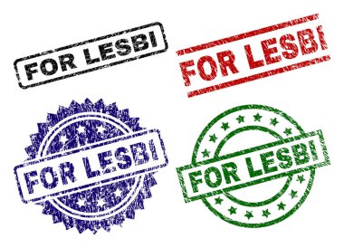 Grunge Lesbi mühür pullar için dokulu